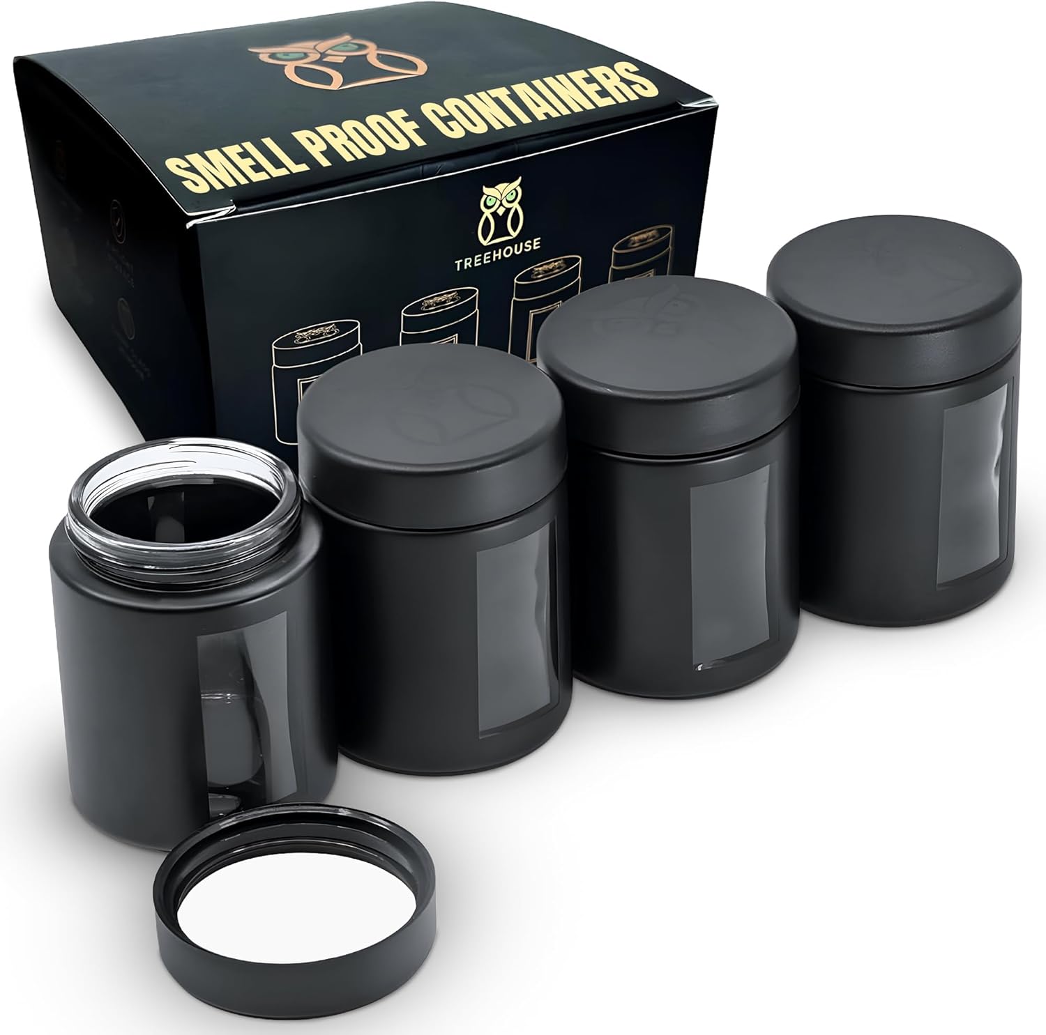 Coffee Tea Set - Treehouse Smell Proof Containers (120mL), Jars