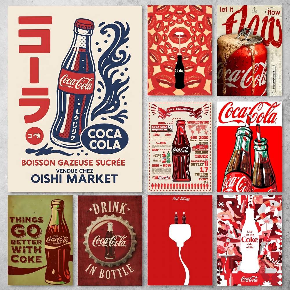 Coffee Tea Poster - Coca -cola Vintage Anime Poster High
