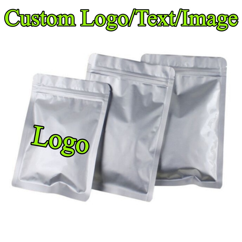 Coffee Tea House - 100PCS Flat Aluminum Foil Ziplock Packaging