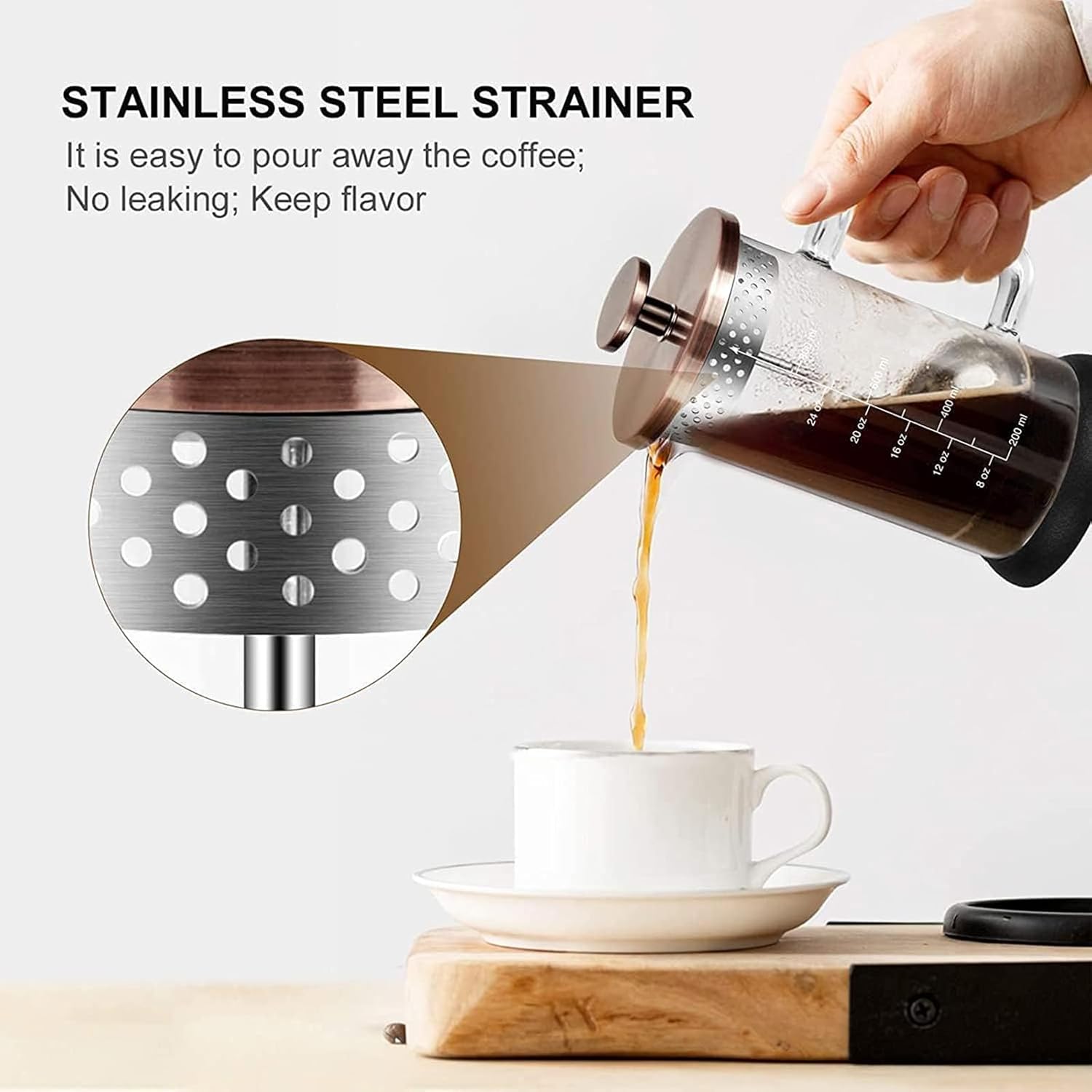 French Press Coffee Maker 34oz - French Press Glass บทวิจารณ์และราคา