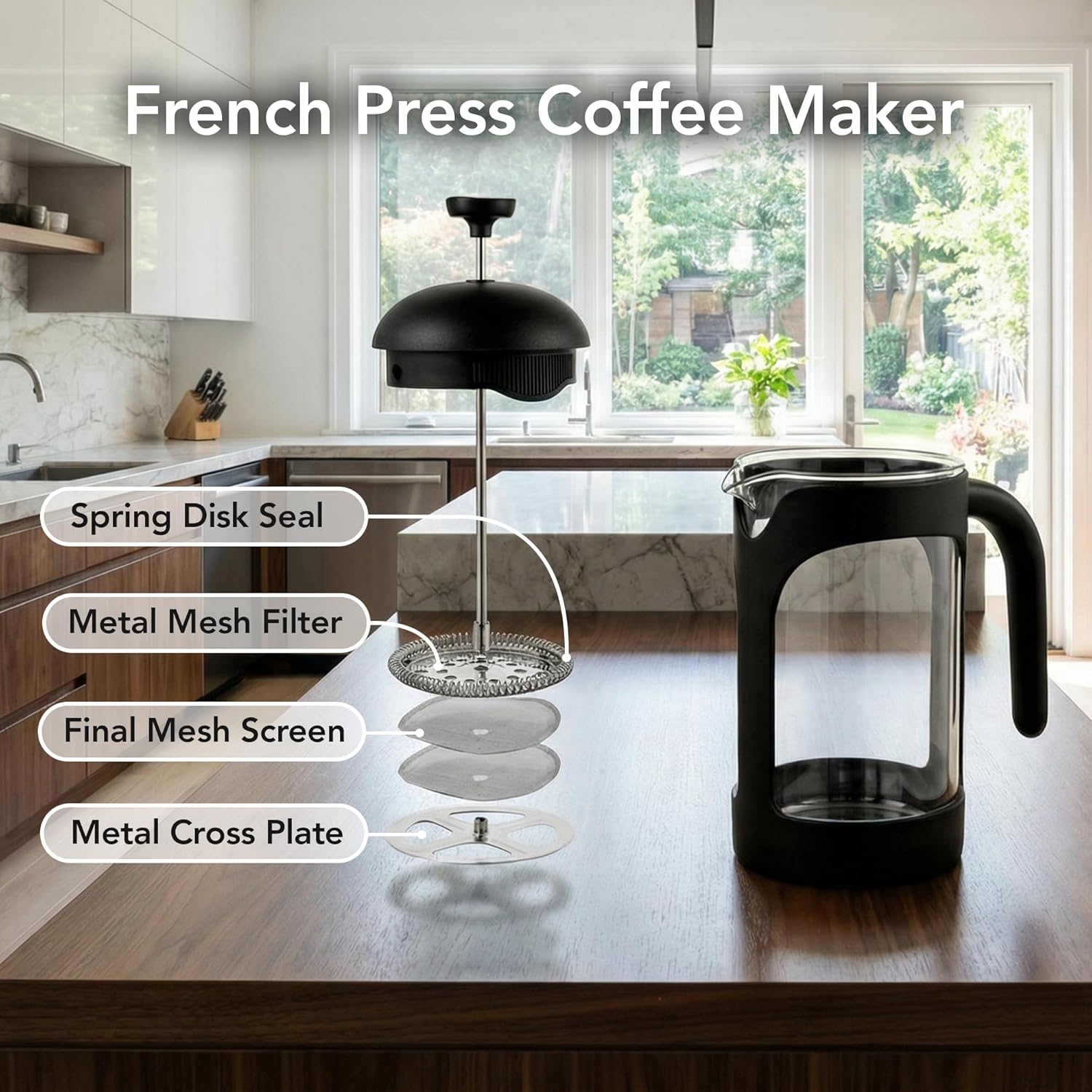 12oz French Press Coffee Maker - French Press Glass บทวิจารณ์และราคา