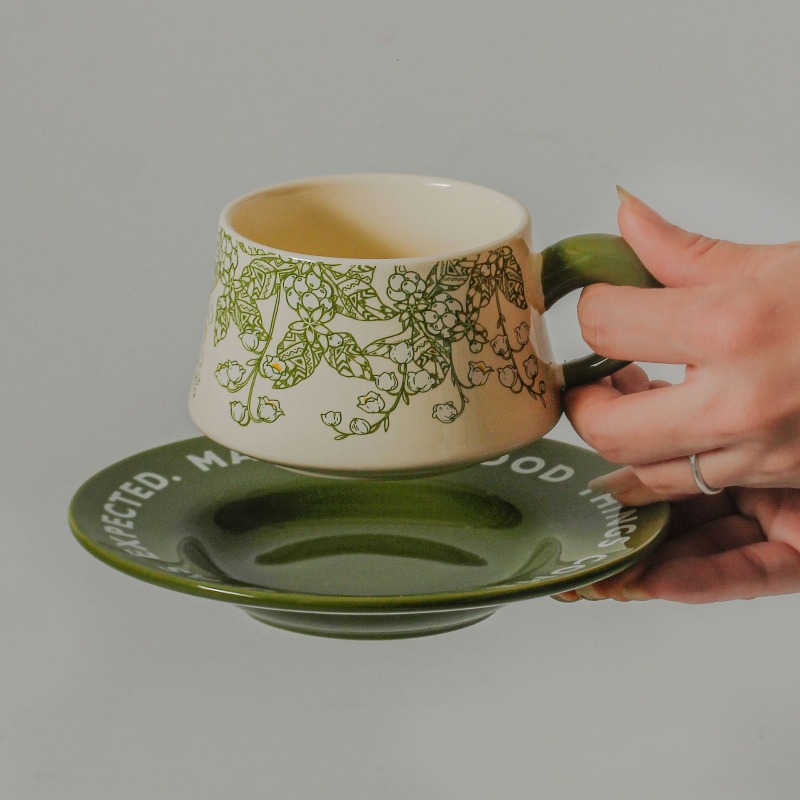 French Retro Style Lily of The - Valley Tea And Coffee บทวิจารณ์และราคา