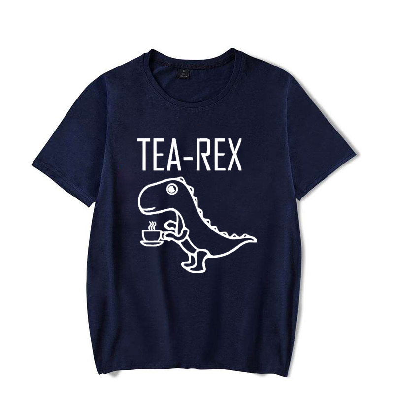 Men Women T-Shirts Tea Rex Fun - T And Tea Coffee บทวิจารณ์และราคา