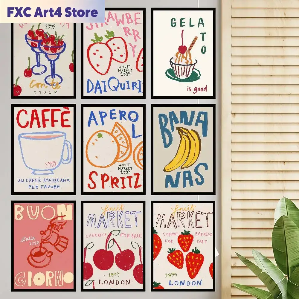 Frameless Abstract Afternoon T - Coffee Tea Poster บทวิจารณ์และราคา