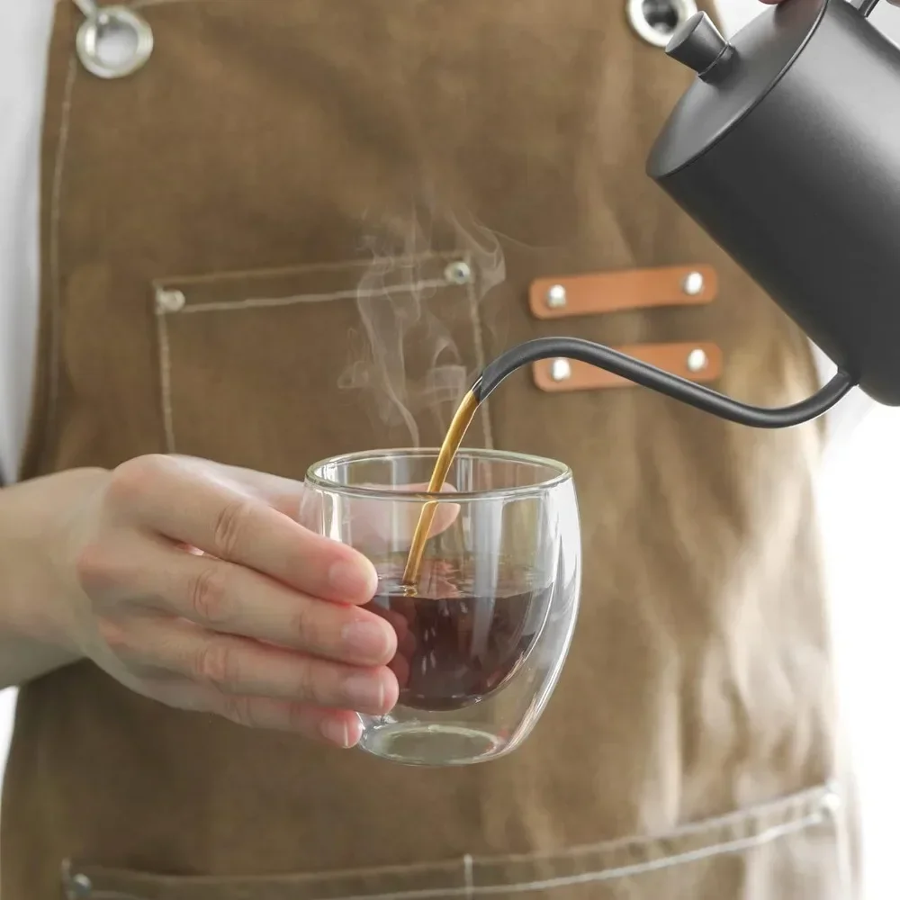 6 pcs Clear Double Wall Glass  - Coffee Tea Catering บทวิจารณ์และราคา