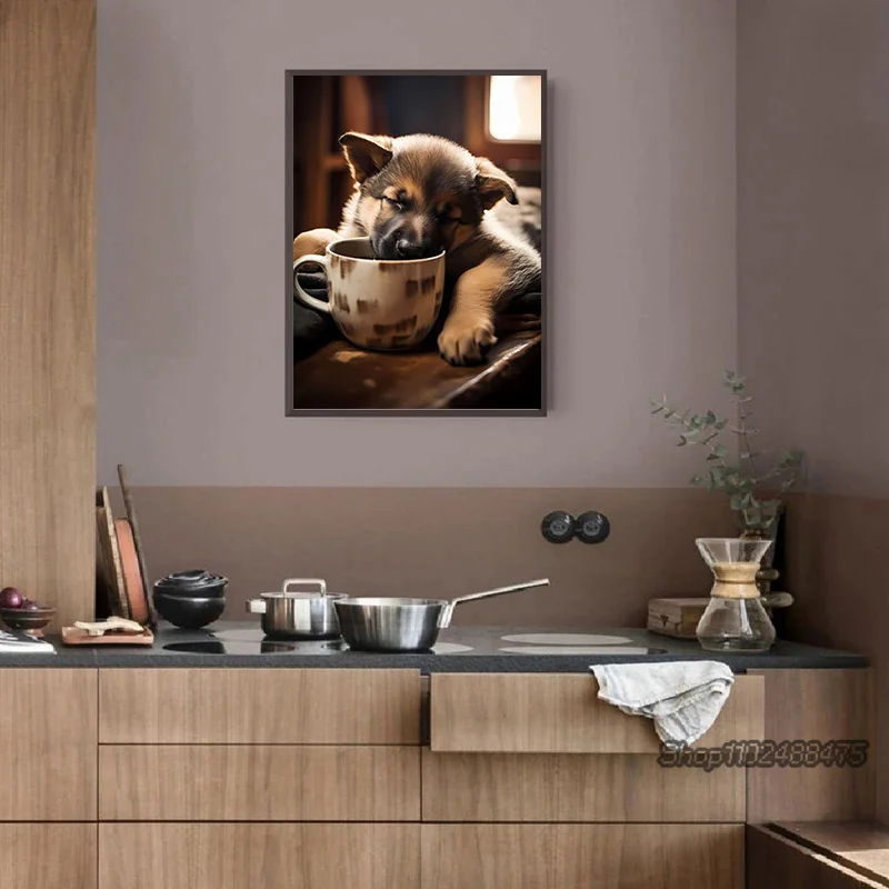 Cute Dogs Golden Retriever Fre - Coffee Tea Poster บทวิจารณ์และราคา