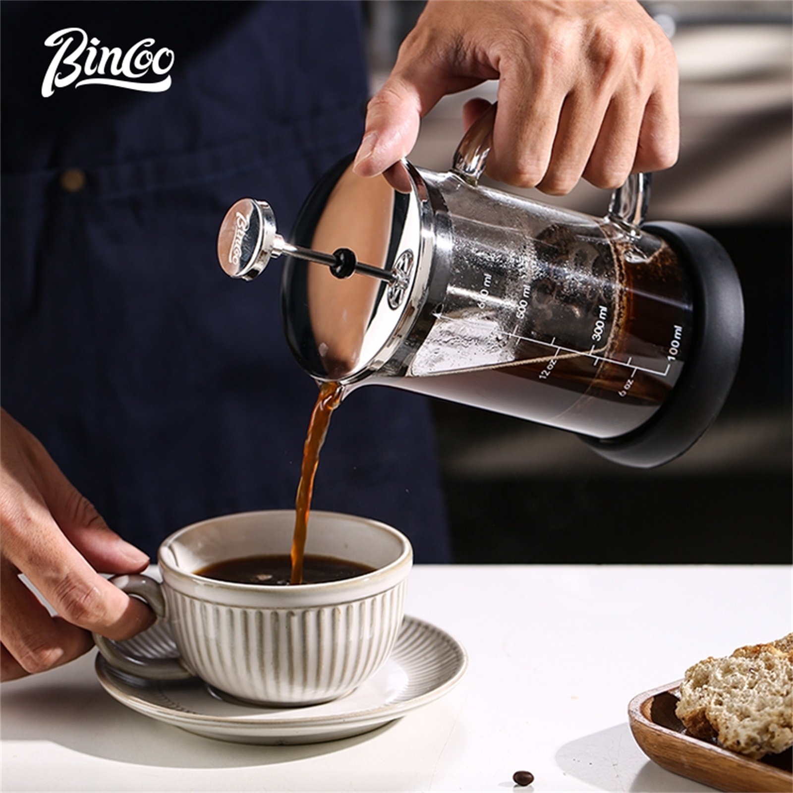 Bincoo French Press Coffee Mak - French Press Glass บทวิจารณ์และราคา