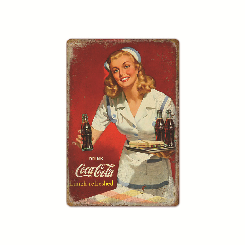 Vintage Cola Logo Metal Poster - Coffee Tea Poster บทวิจารณ์และราคา