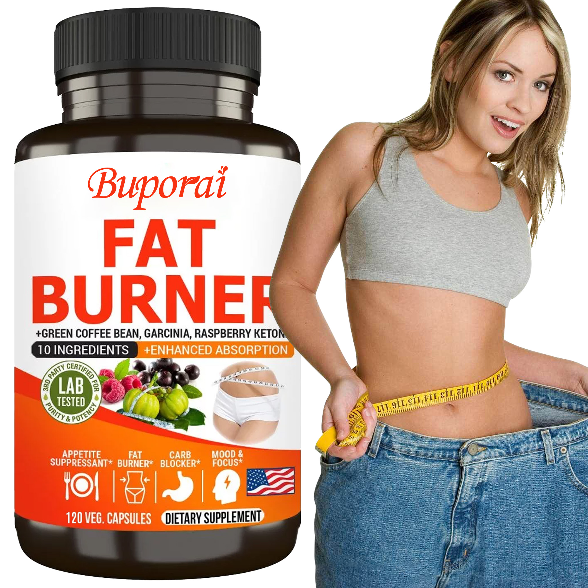 Fat Burner Capsules - Healthy  - Coffee Tea Weight Loss บทวิจารณ์และราคา