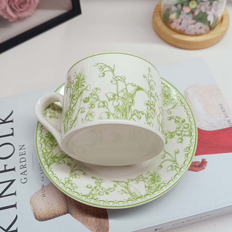 Vintage Green Lily of the Vall - Valley Tea And Coffee บทวิจารณ์และราคา