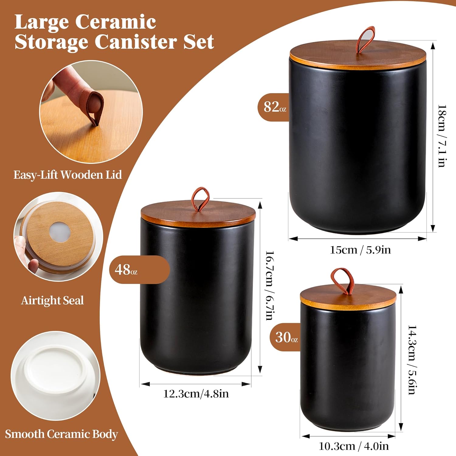 Ceramic Canister Set (30 oz, 4 - Coffee Tea Set บทวิจารณ์และราคา