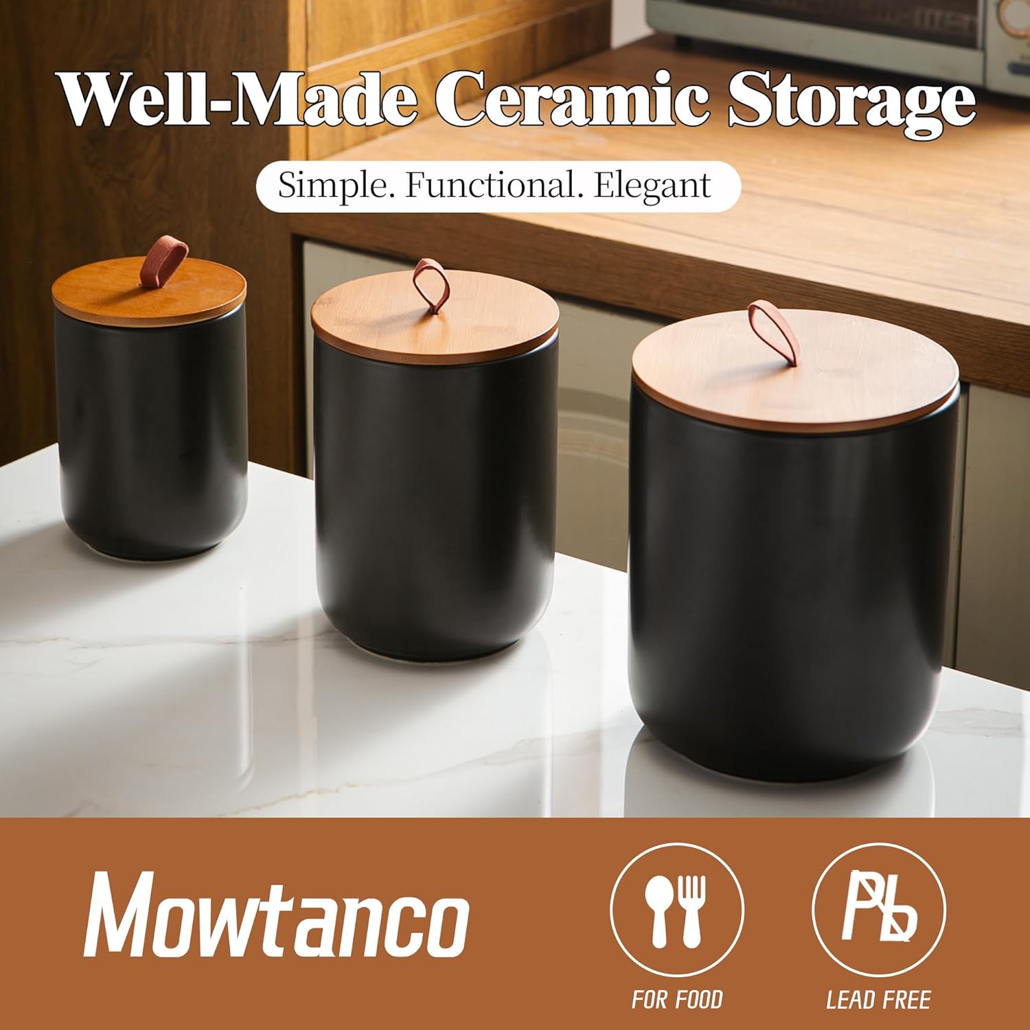 Ceramic Canister Set (30 oz, 4 - Coffee Tea Set บทวิจารณ์และราคา