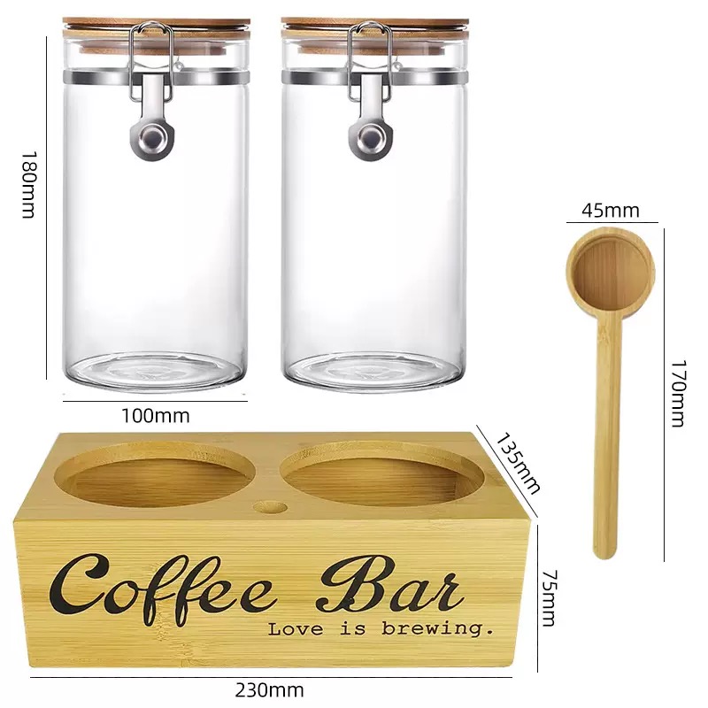 Coffee Storage Jars 2 Pack wit - Coffee Tea Bean บทวิจารณ์และราคา
