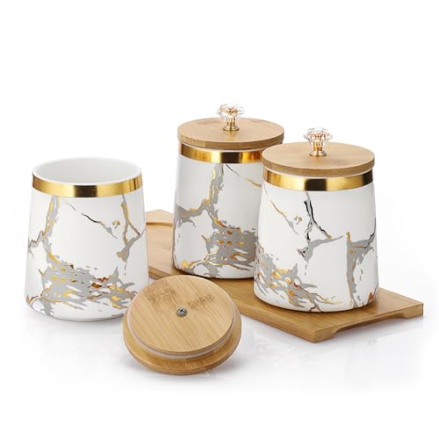 Set of 3 Canisters Set for Sug - Coffee Tea Set บทวิจารณ์และราคา
