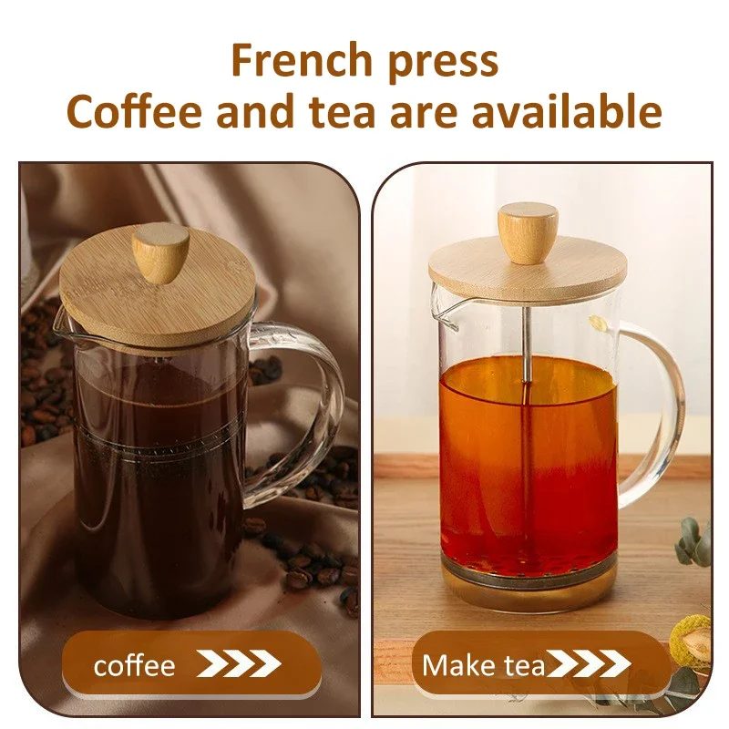 350-1000ml French Press Coffee - French Press Glass บทวิจารณ์และราคา