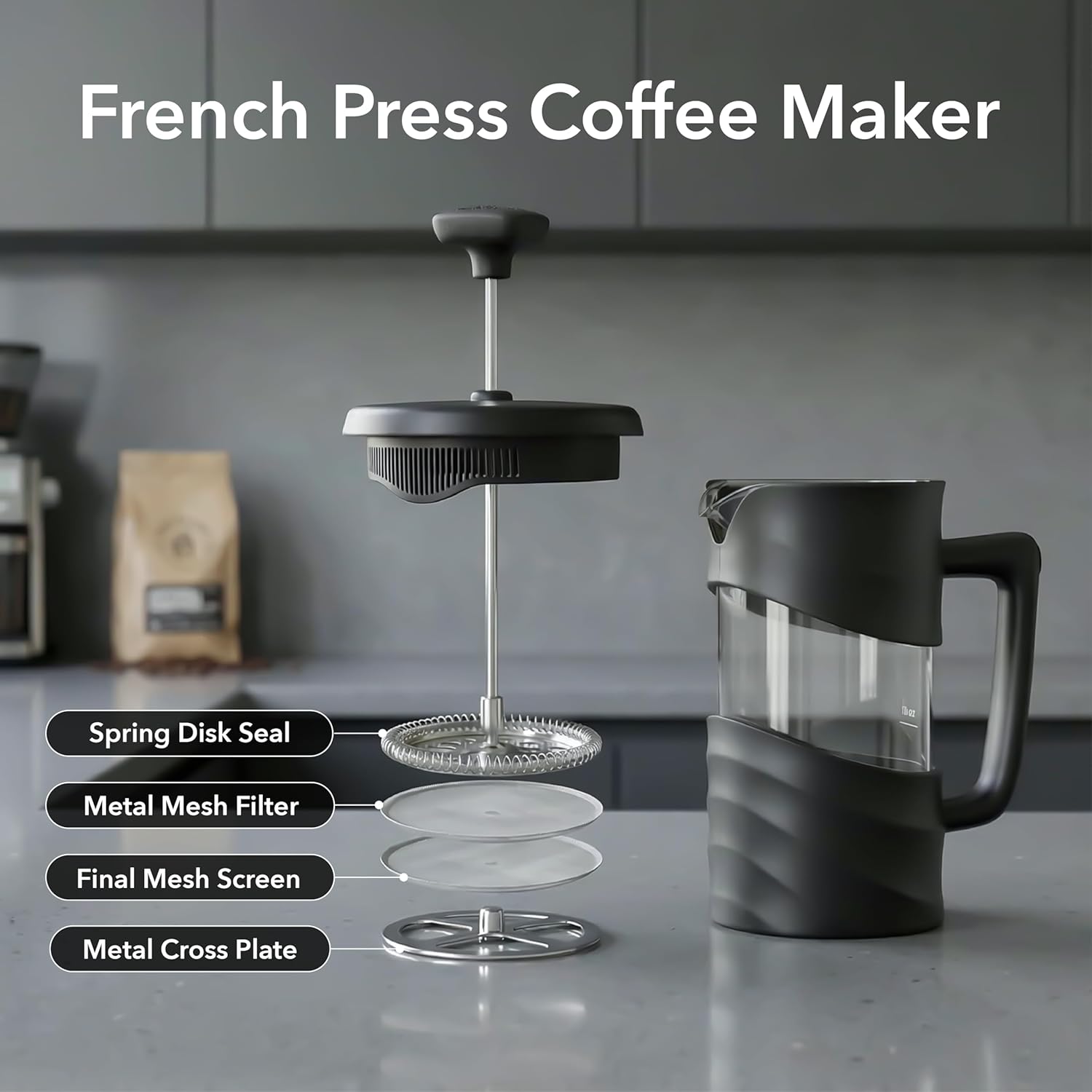 French Press Coffee Maker 20oz - French Press Glass บทวิจารณ์และราคา