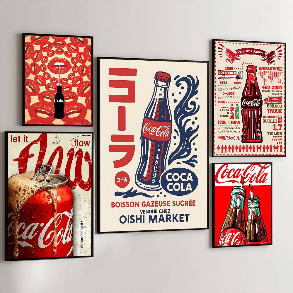 Coca -cola Vintage Anime Poste - Coffee Tea Poster บทวิจารณ์และราคา
