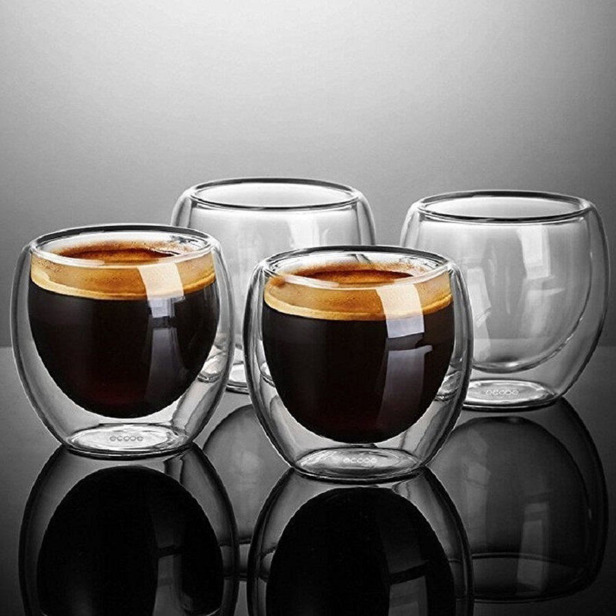 Double Walled Glass Coffee Mug - Coffee Tea Catering บทวิจารณ์และราคา