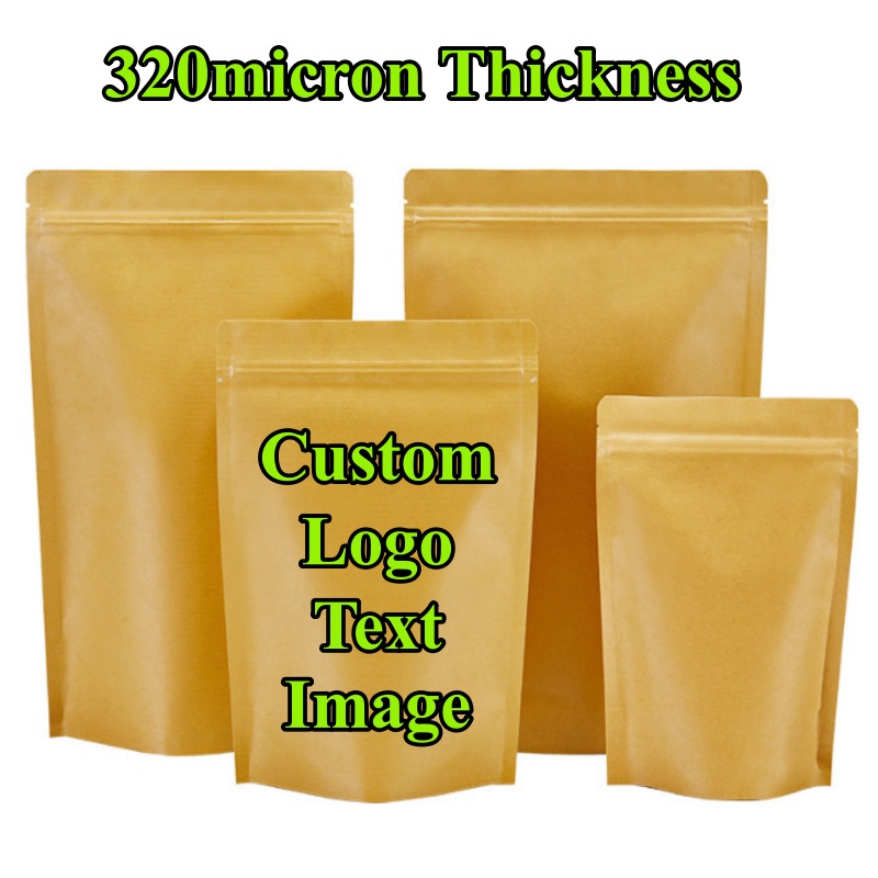 100PCS Stand-up Kraft Paper Fo - Coffee Tea House บทวิจารณ์และราคา
