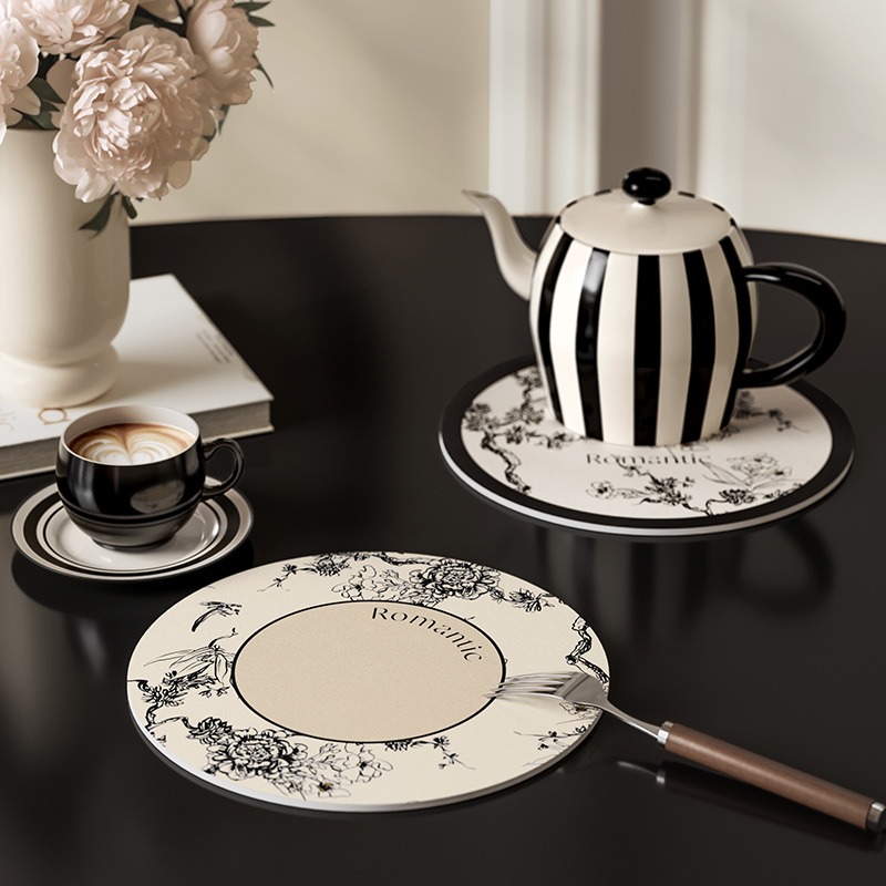 Round Leather Placemat for Coa - T And Tea Coffee บทวิจารณ์และราคา