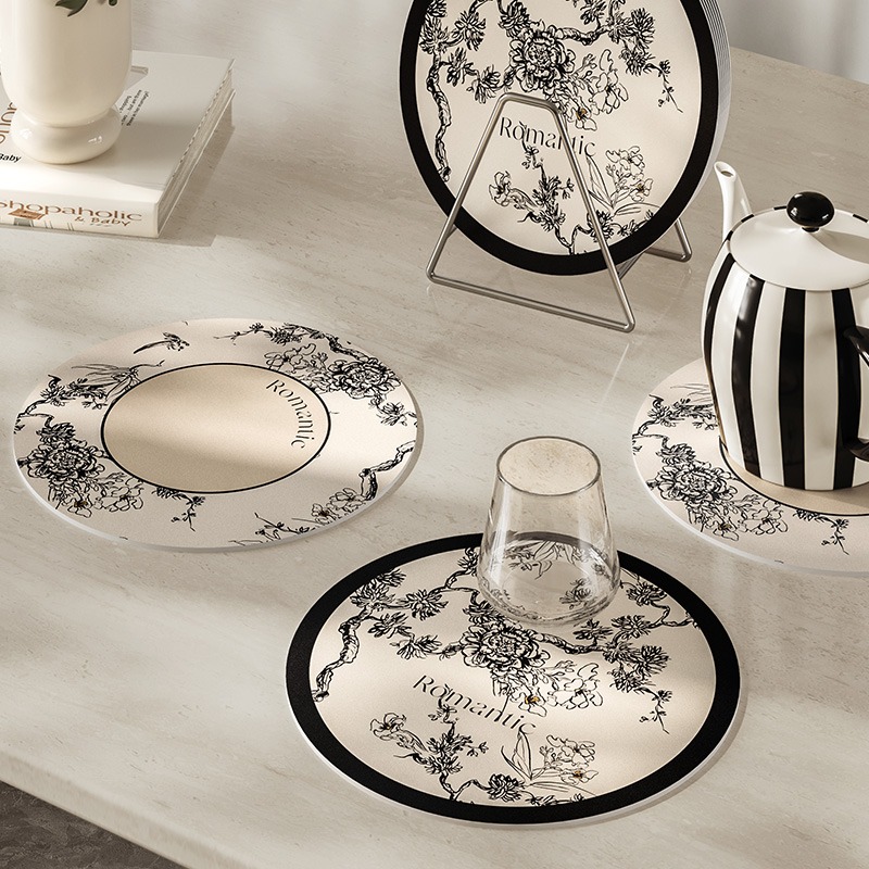Round Leather Placemat for Coa - T And Tea Coffee บทวิจารณ์และราคา