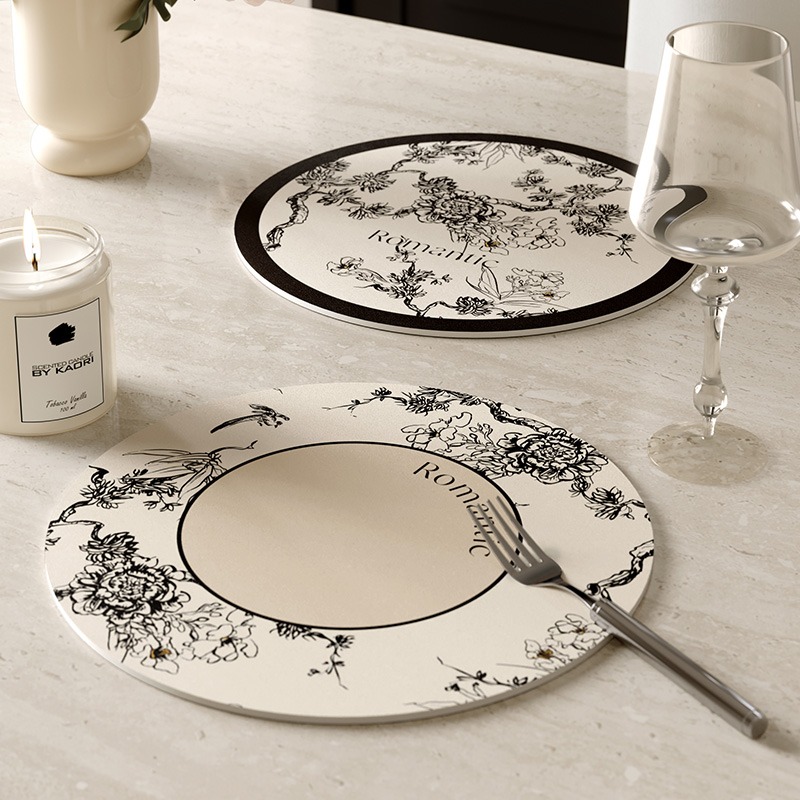 Round Leather Placemat for Coa - T And Tea Coffee บทวิจารณ์และราคา