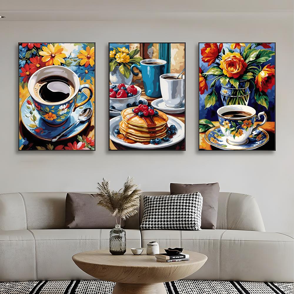 Art Afternoon tea coffee cup P - Coffee Tea Poster บทวิจารณ์และราคา