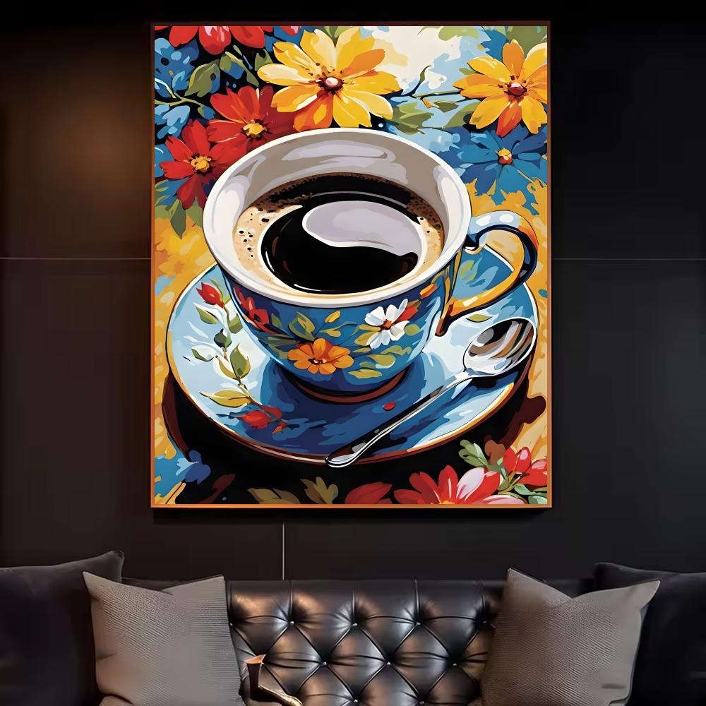 Art Afternoon tea coffee cup P - Coffee Tea Poster บทวิจารณ์และราคา