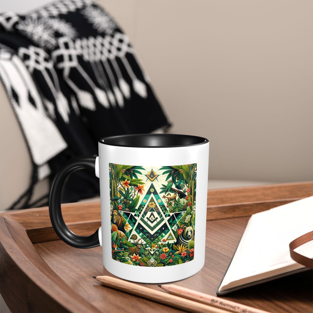Geometric Jungle Masonic Freem - Tea And Coffee Fusion บทวิจารณ์และราคา