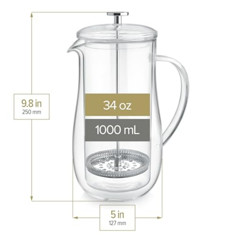 Insulated Double-Walled Glass  - French Press Glass บทวิจารณ์และราคา