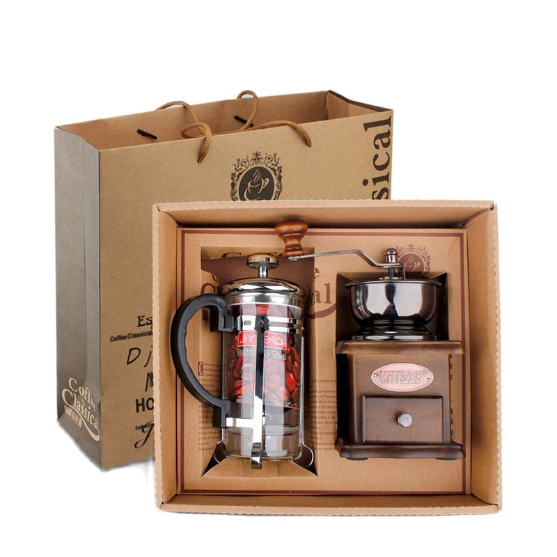 Coffee Pot Coffee Grinder Set  - French Press Glass บทวิจารณ์และราคา