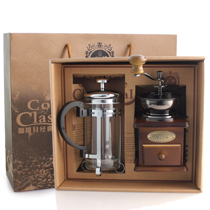 Coffee Pot Coffee Grinder Set  - French Press Glass บทวิจารณ์และราคา