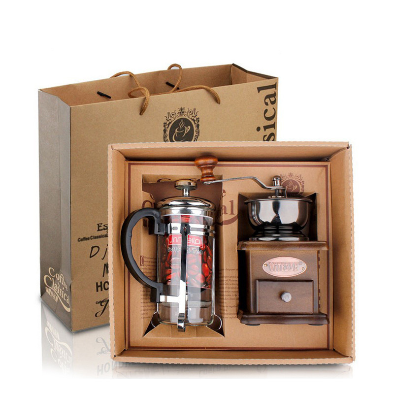Coffee Pot Coffee Grinder Set  - French Press Glass บทวิจารณ์และราคา