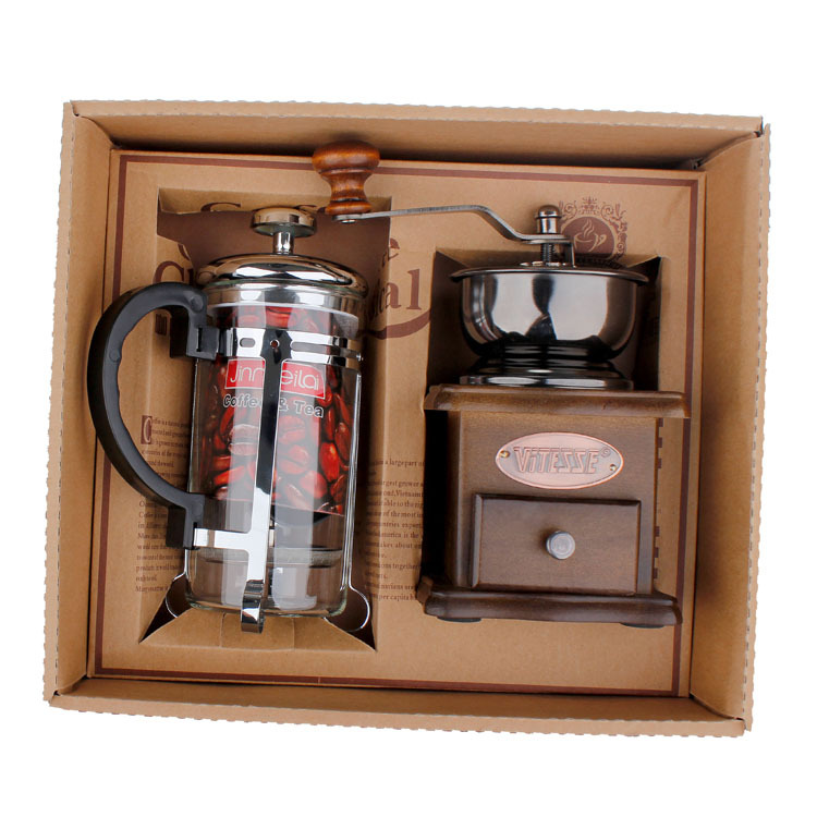Coffee Pot Coffee Grinder Set  - French Press Glass บทวิจารณ์และราคา