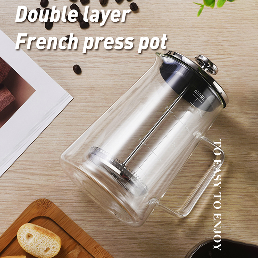 Double Layers French Press Pot - French Press Glass บทวิจารณ์และราคา