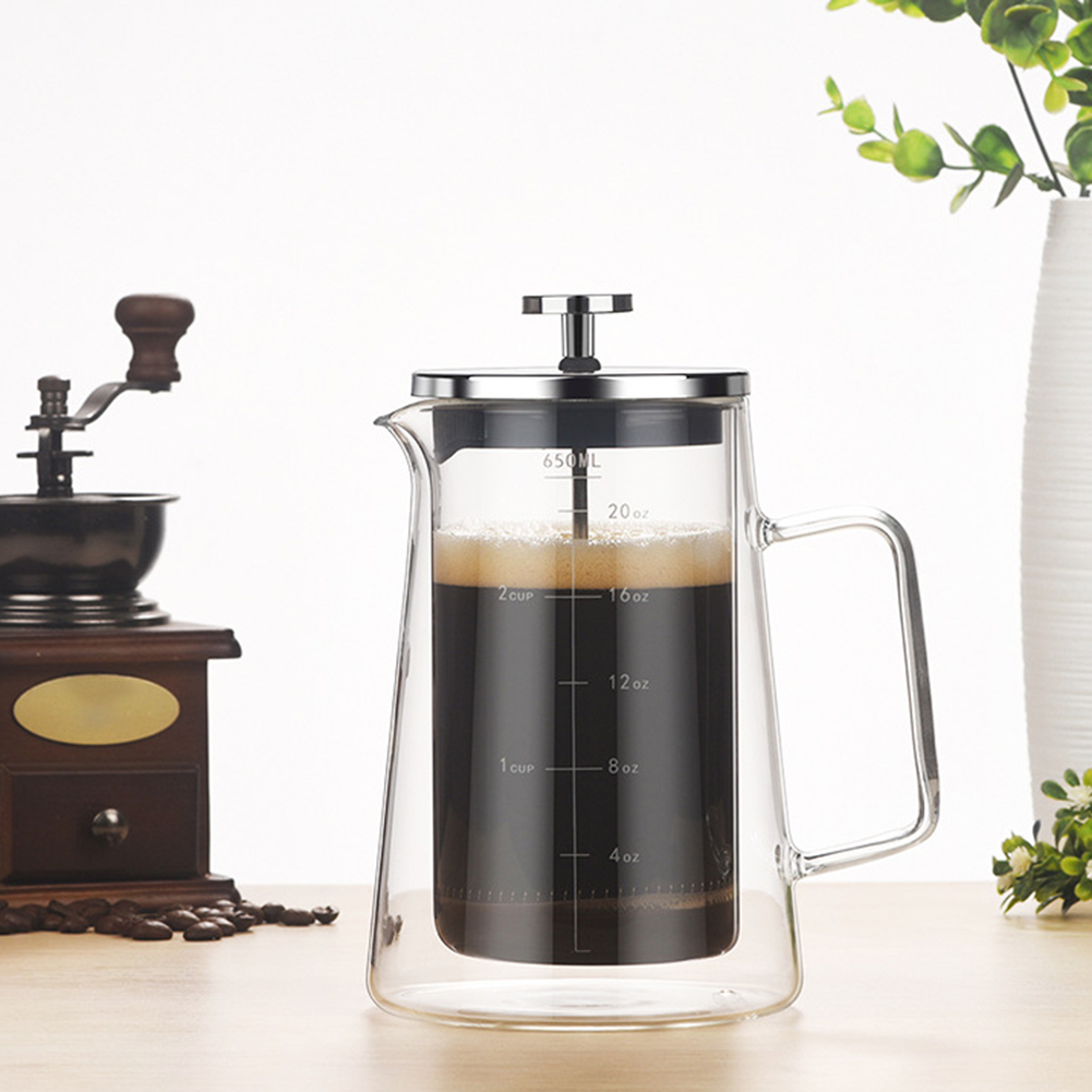 Double Layers French Press Pot - French Press Glass บทวิจารณ์และราคา