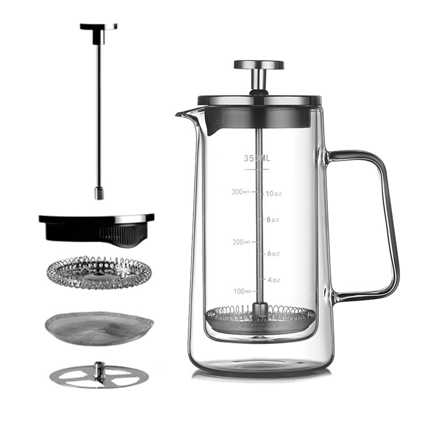 Double Layers French Press Pot - French Press Glass บทวิจารณ์และราคา