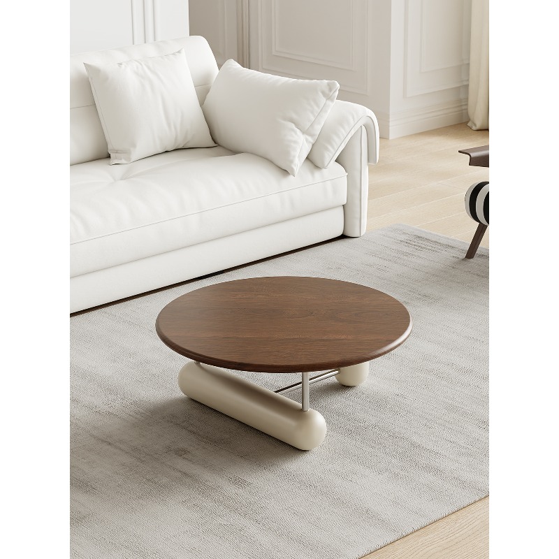 Round solid wood coffee table  - Young Tea Coffee บทวิจารณ์และราคา