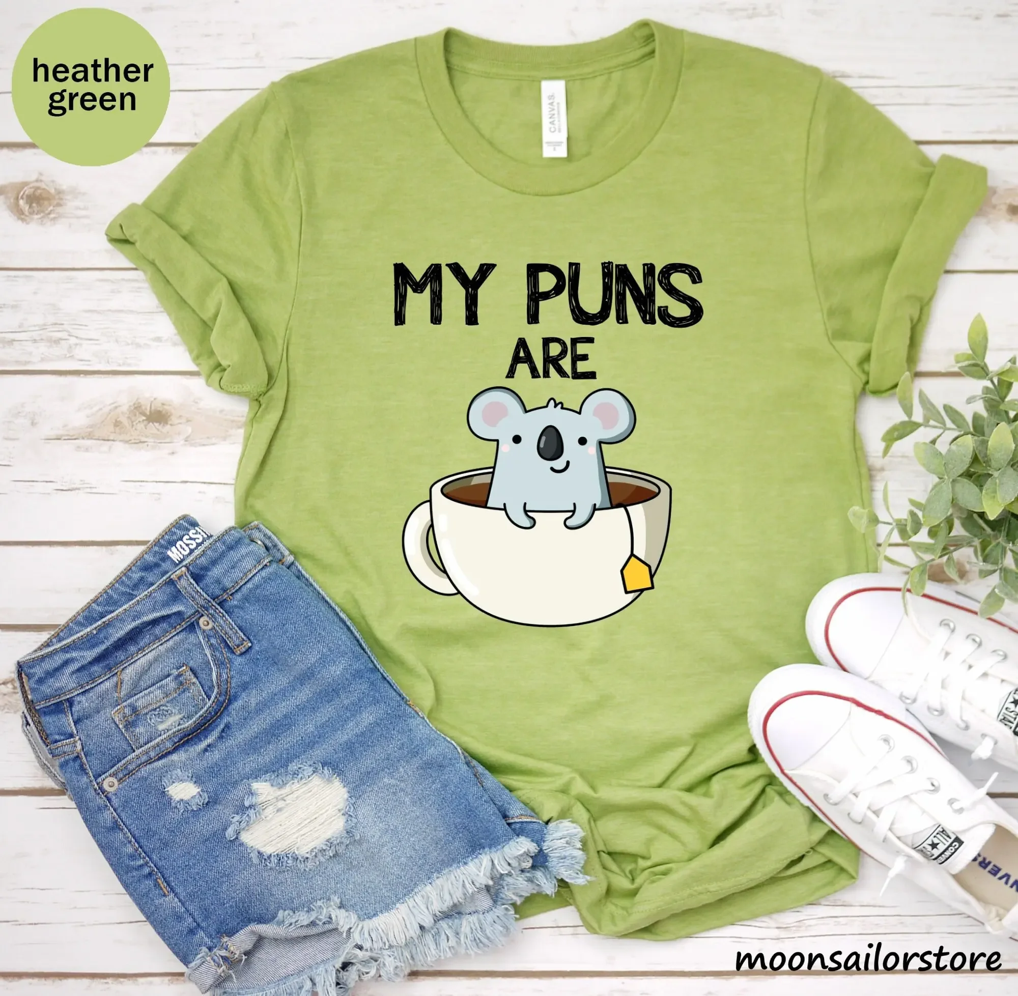 My Puns Are Koala Tea T Shirt  - T And Tea Coffee บทวิจารณ์และราคา
