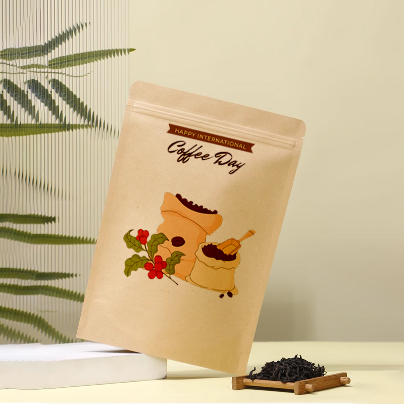 Print Craft paper Zipper Bag R - Coffee Tea House บทวิจารณ์และราคา
