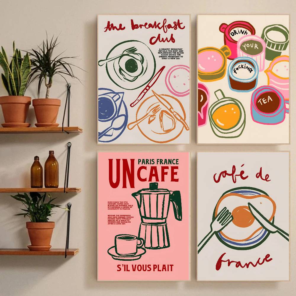 Coffee Shop Afternoon Tea Croi - Coffee Tea Poster บทวิจารณ์และราคา