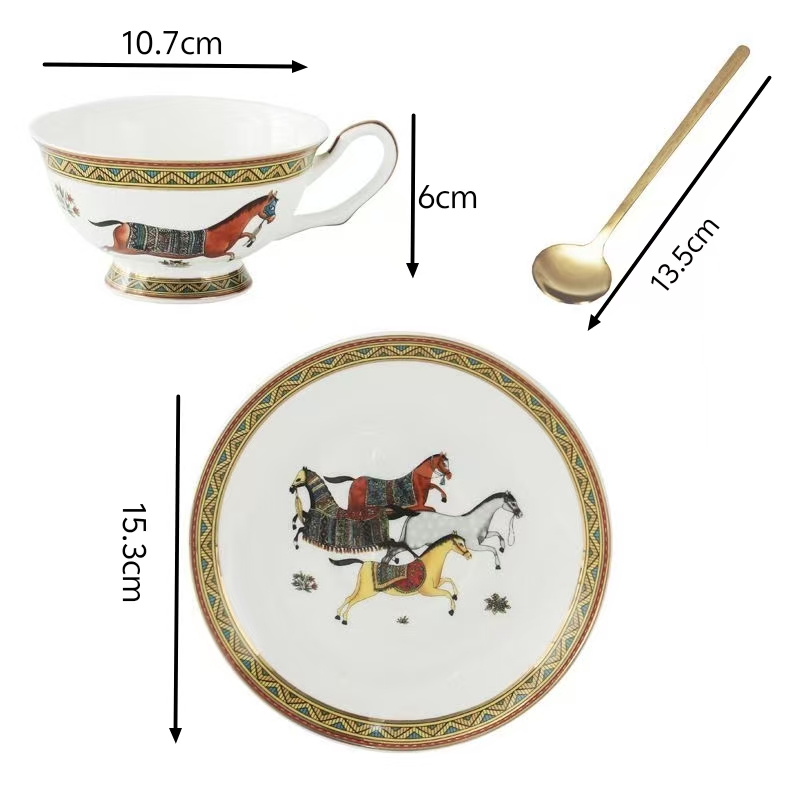 Porcelain Tea Cup and Saucer S - Coffee Tea Set บทวิจารณ์และราคา