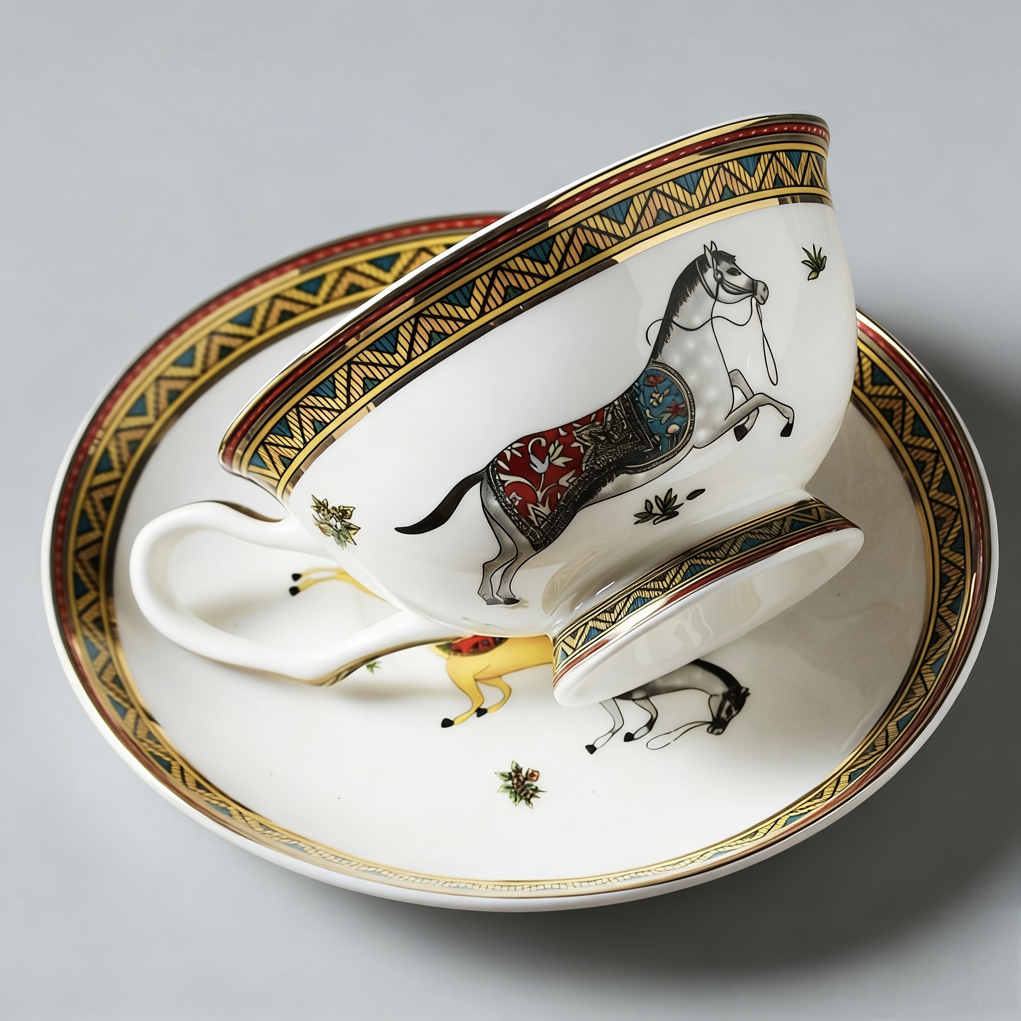 Porcelain Tea Cup and Saucer S - Coffee Tea Set บทวิจารณ์และราคา