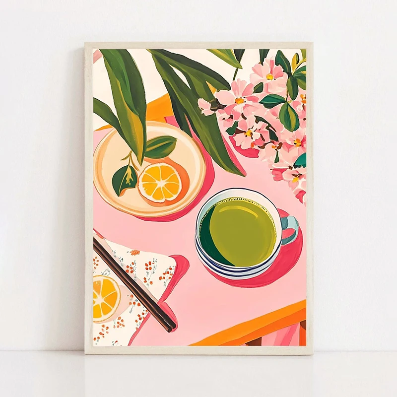 Minimalist Fashion Matcha Gree - Coffee Tea Poster บทวิจารณ์และราคา