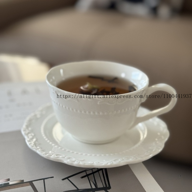 French Light Luxury Embossed F - Coffee Tea Catering บทวิจารณ์และราคา