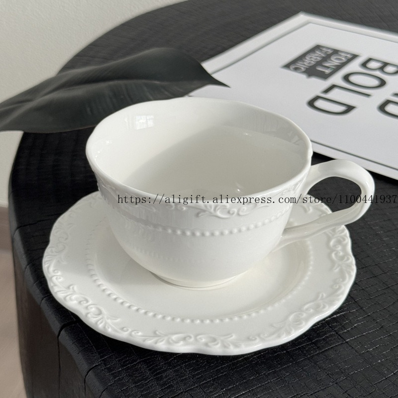 French Light Luxury Embossed F - Coffee Tea Catering บทวิจารณ์และราคา