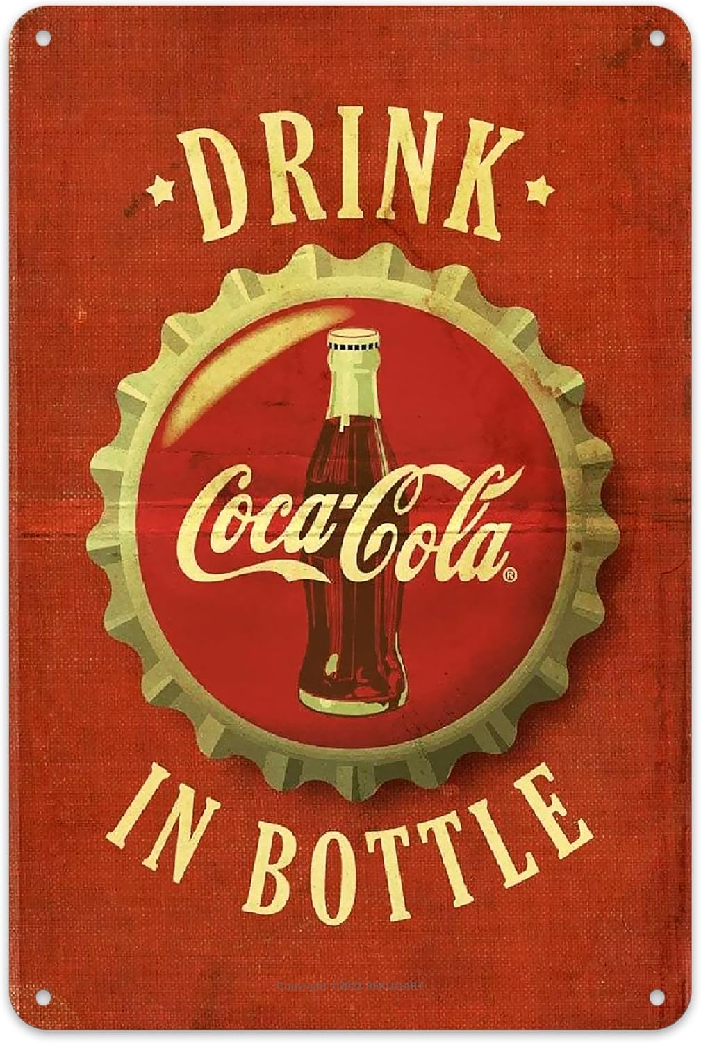Vintage Coca Metal Wall Art -  - Coffee Tea Poster บทวิจารณ์และราคา
