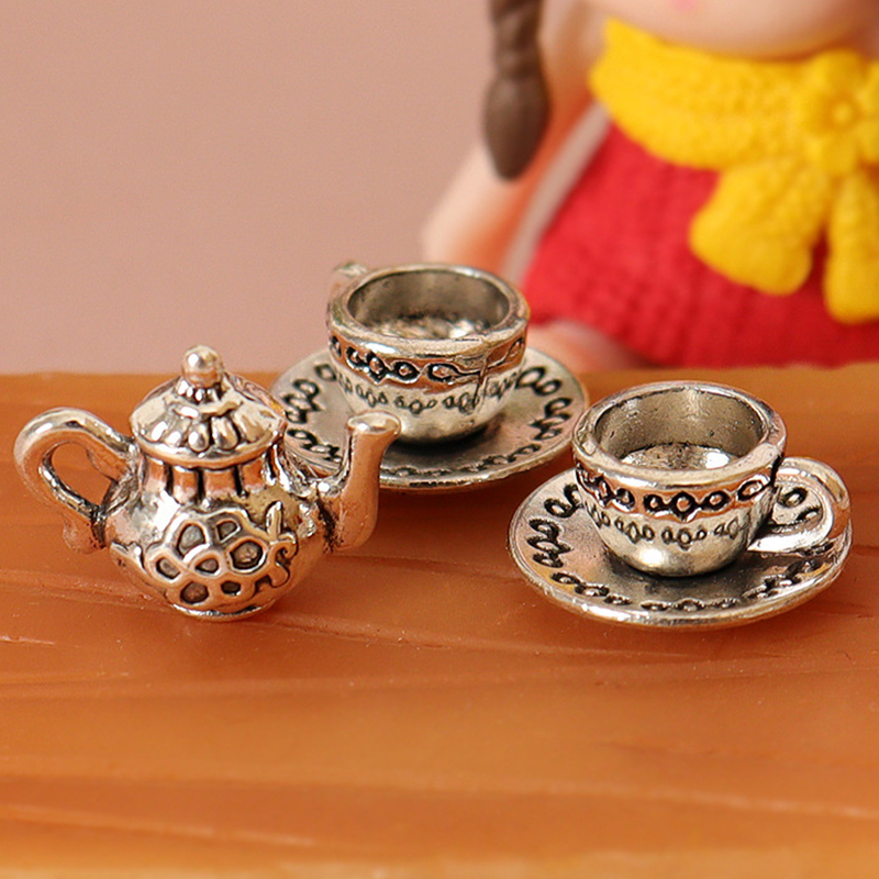 Doll House Mini Metal Tea Cup  - Coffee Tea House บทวิจารณ์และราคา