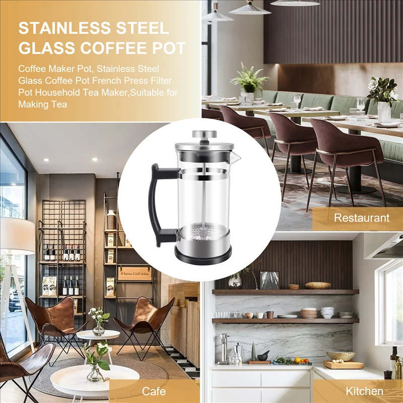 Coffee French Press Pot With F - French Press Glass บทวิจารณ์และราคา