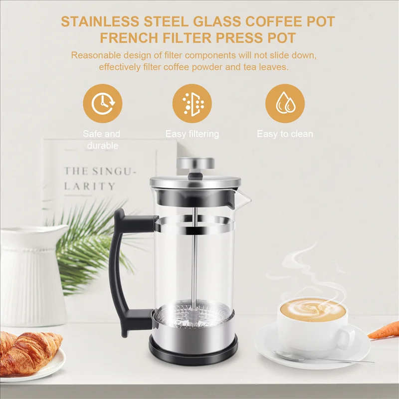 Coffee French Press Pot With F - French Press Glass บทวิจารณ์และราคา
